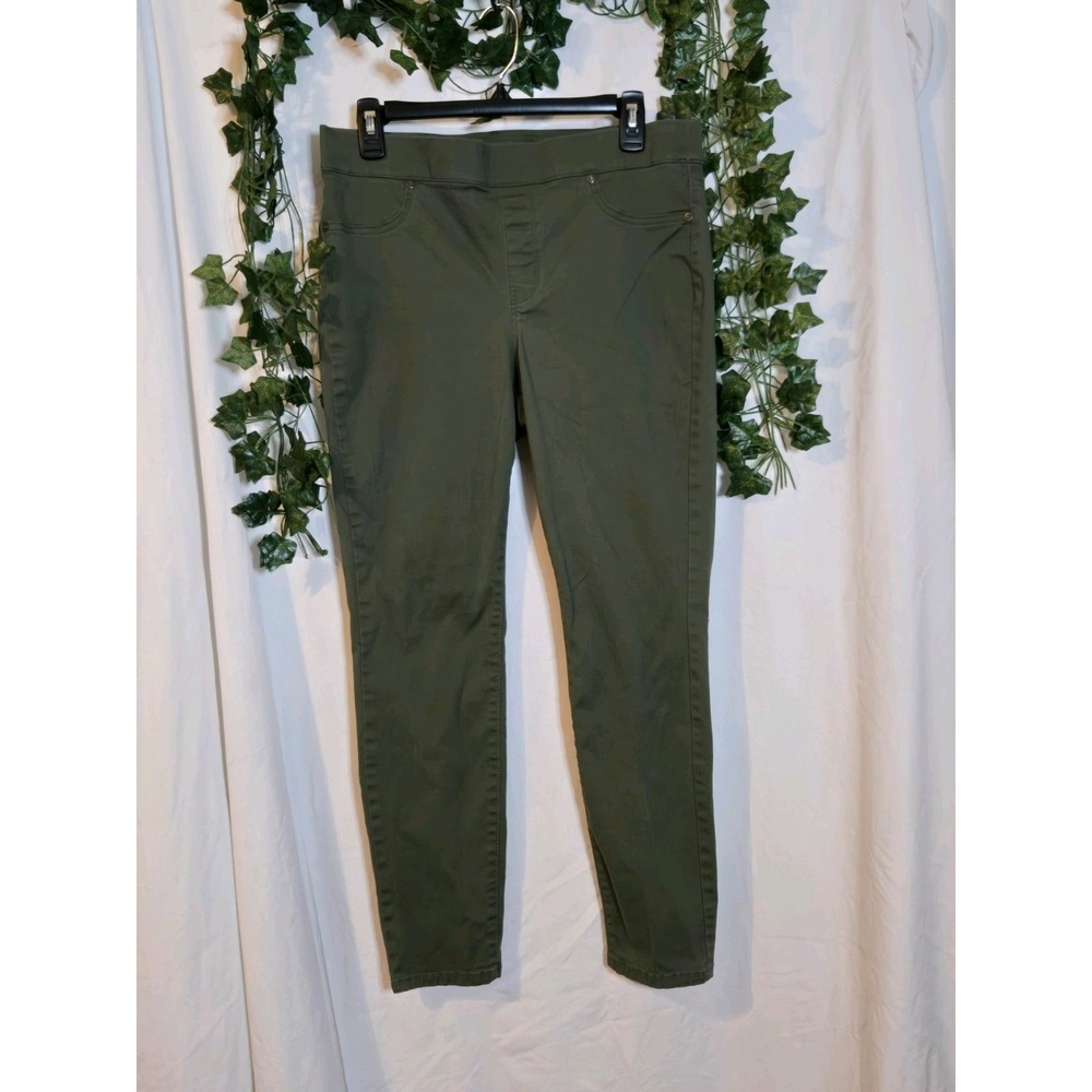 New Directions Womens Olive Green Pull On Skinny Pants Size 10PR Petite Regular